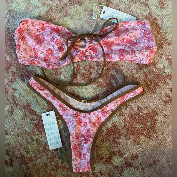 Frankie's Bikinis Other - NWT pink floral bikini set from Frankie’s